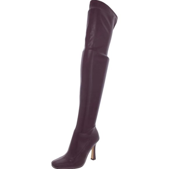 NWT Steve Madden Prowl Burgundy Faux Leather Thigh High Over Knee Boots 6.5 - Picture 3 of 9